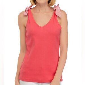 Ribbed Tank Top w/Bows
